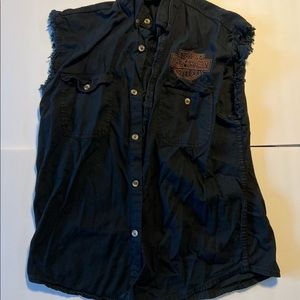 Harley Davidson black vest